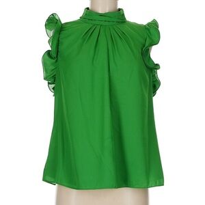 Sugarlips bright green Ruffle Sleeve Blouse